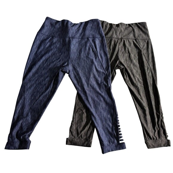 Women's Danskin Now Navy Blue - Black Athletic Capri's Size XL 16-18 lot of 2 - Picture 8 of 12